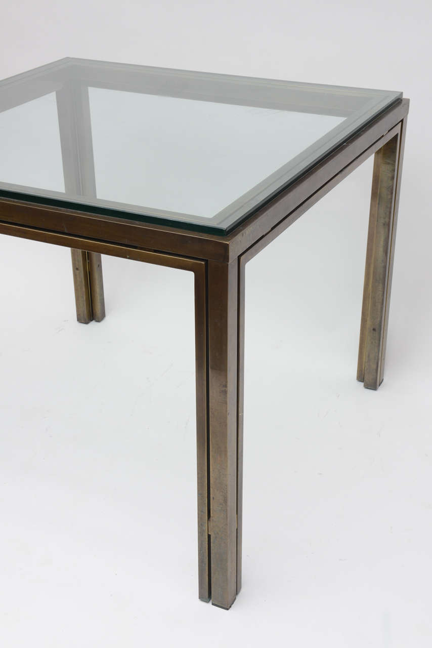 Bronze and Glass Card Table 2
