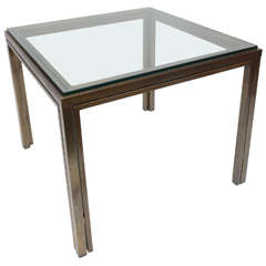 Bronze and Glass Card Table