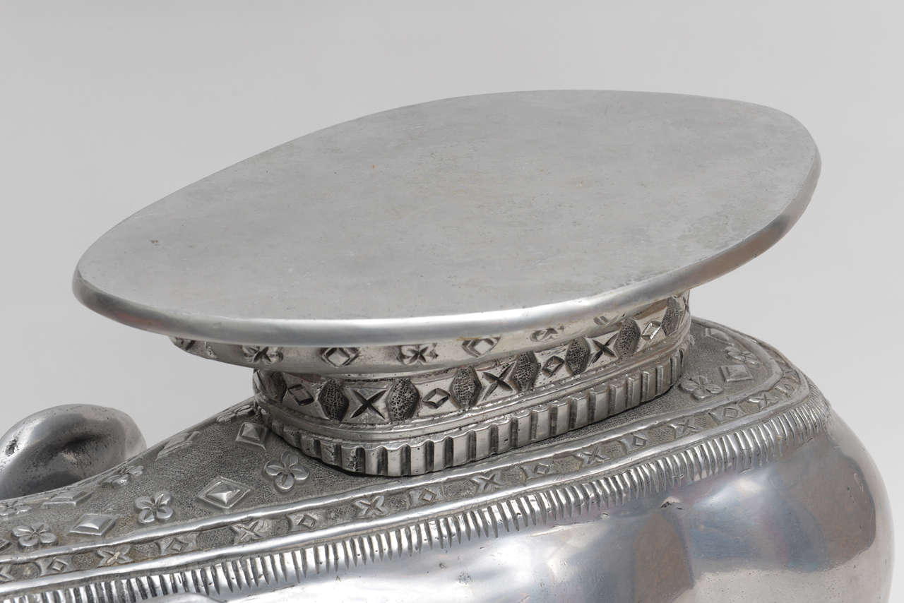 Late 20th Century Aluminum Elephant Table For Sale