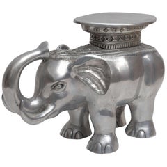Vintage Aluminum Elephant Table