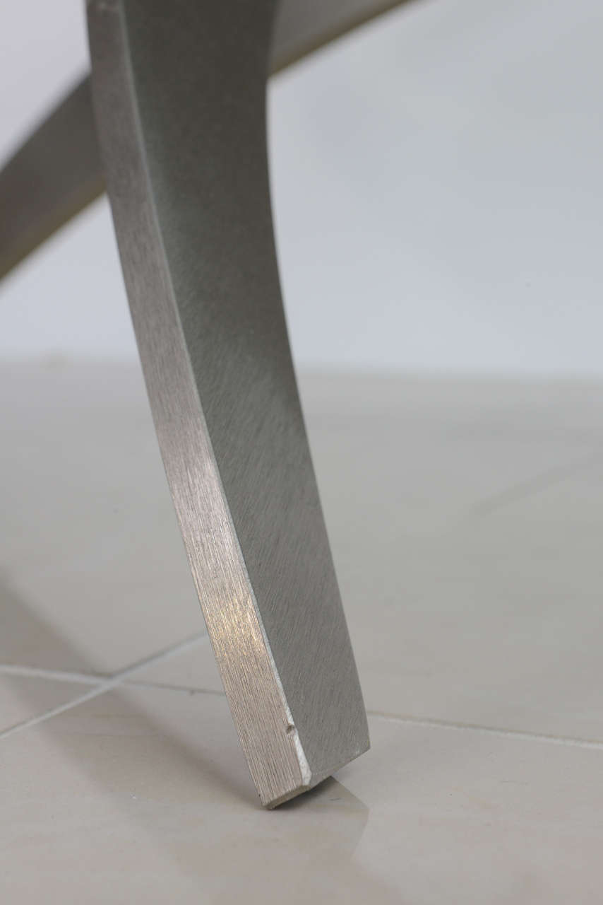 Italian Modern, Stainless Steel and Glass Low Table 4