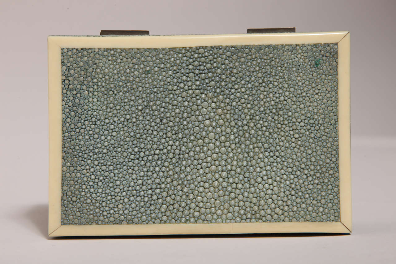 Ivory English Art Deco Shagreen Box