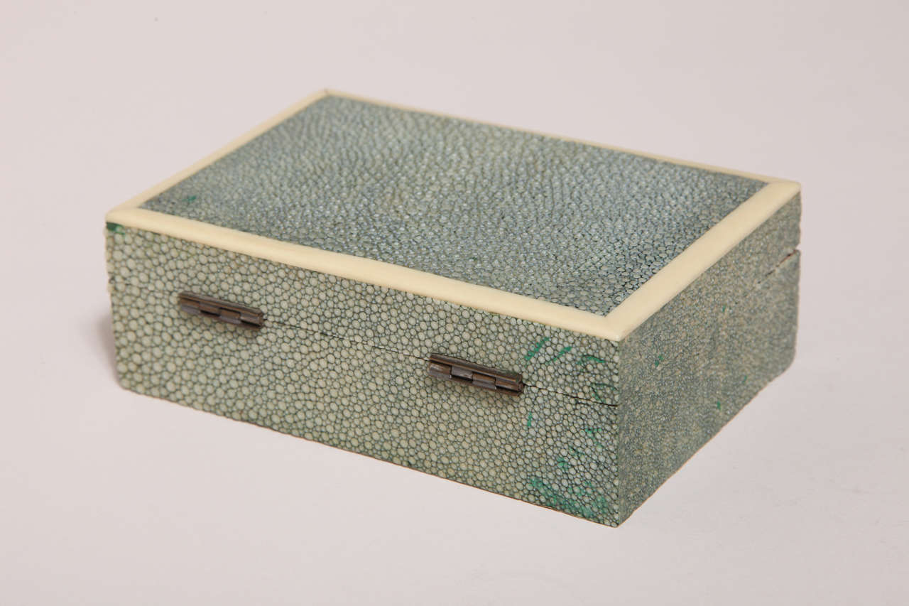 English Art Deco Shagreen Box 1