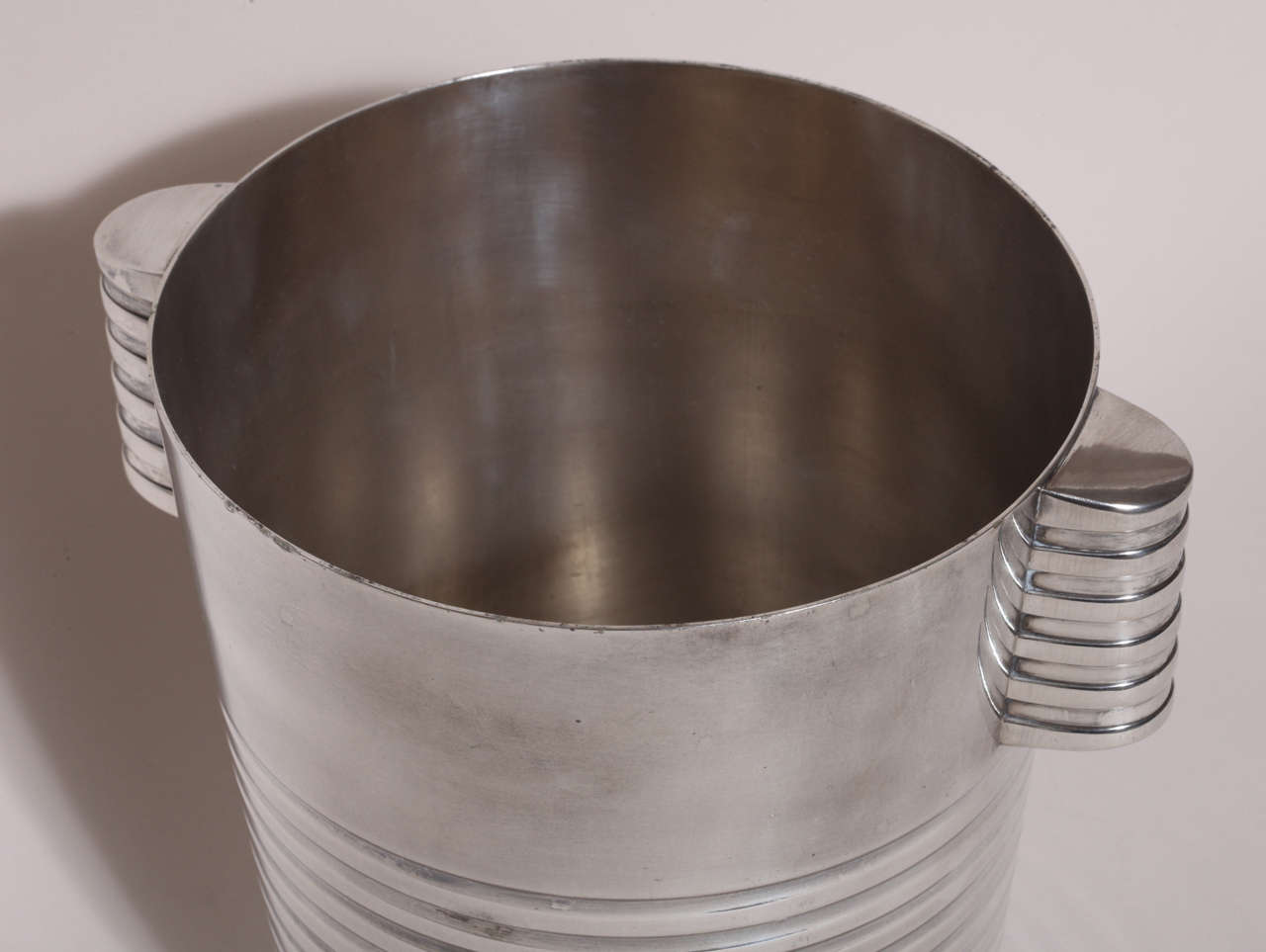 Silver Plate Luc Lanel for Christofle French Art Deco 'Ondulations' Champagne Bucket