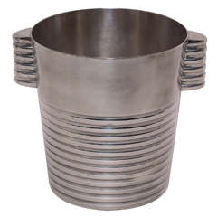 Luc Lanel for Christofle French Art Deco 'Ondulations' Champagne Bucket 2