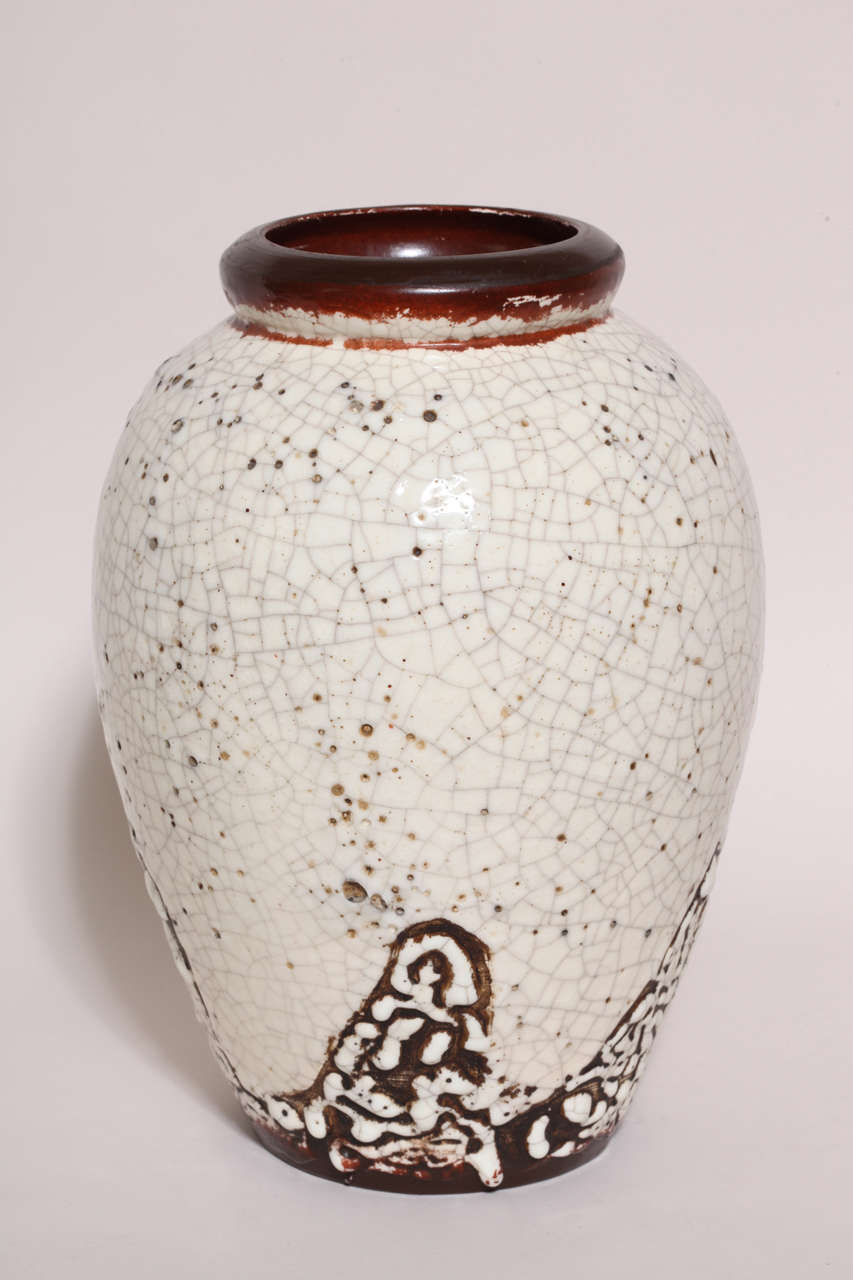Jean Besnard French Art Deco Stoneware Vase For Sale 1
