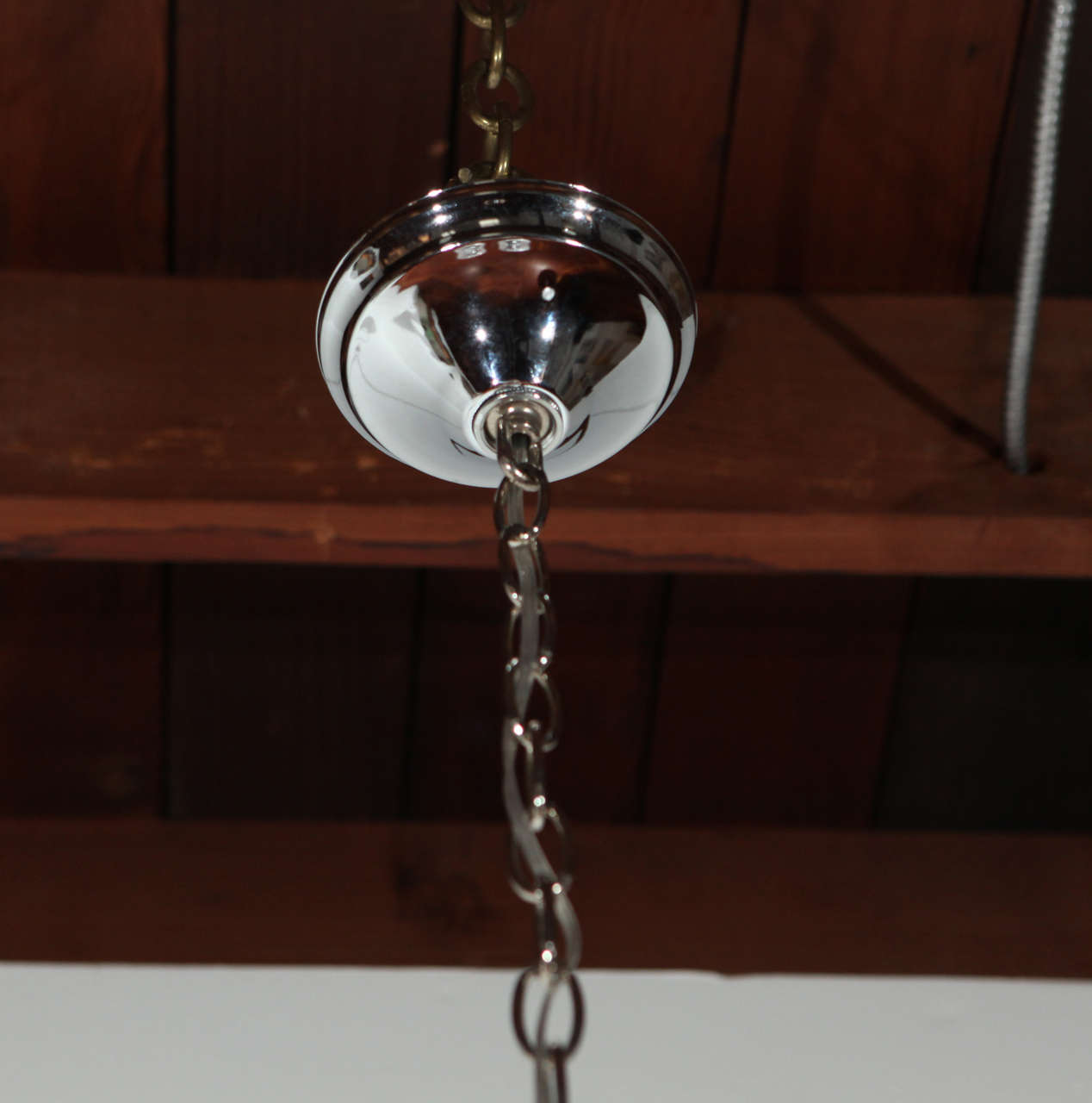 Glass and Chrome Italian Fixture For Sale 6