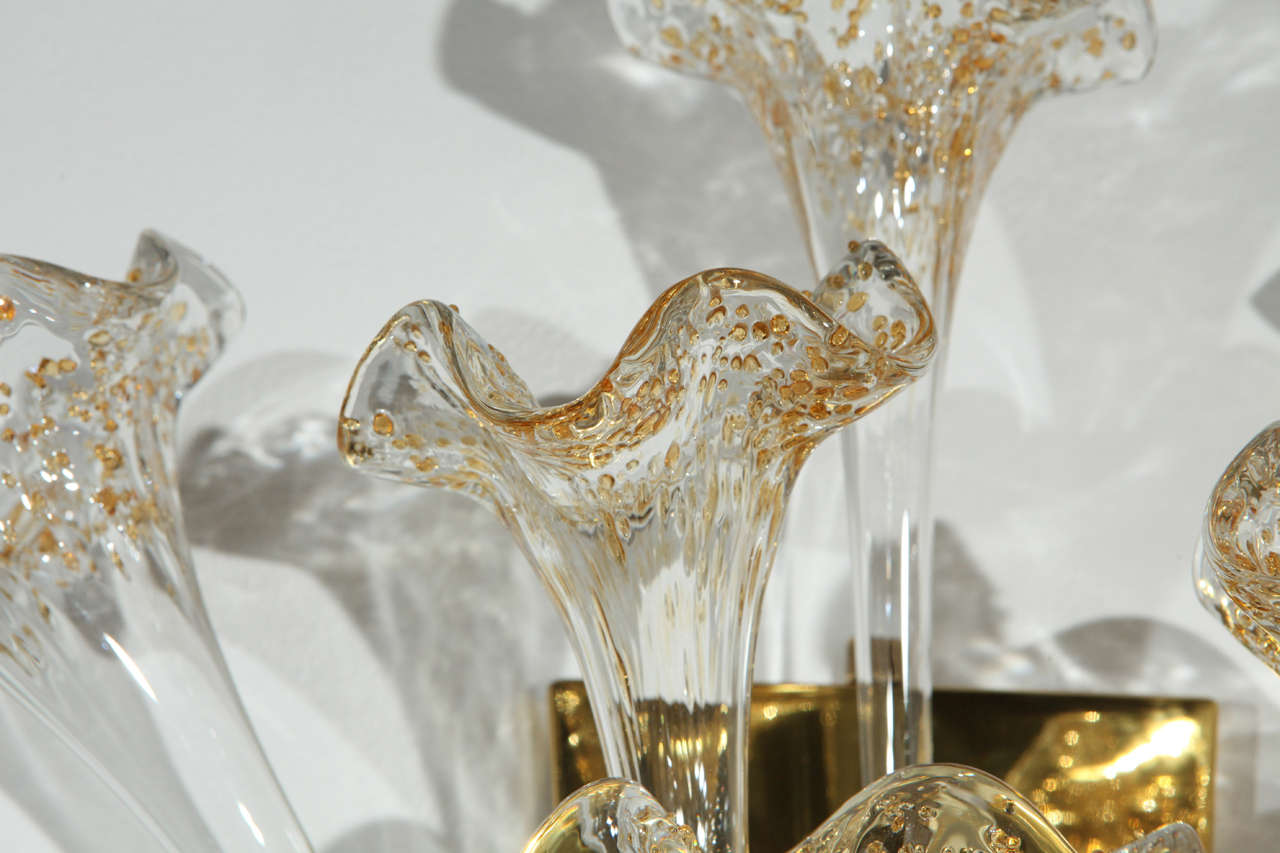 20th Century Pair of Murano Sconces For Sale