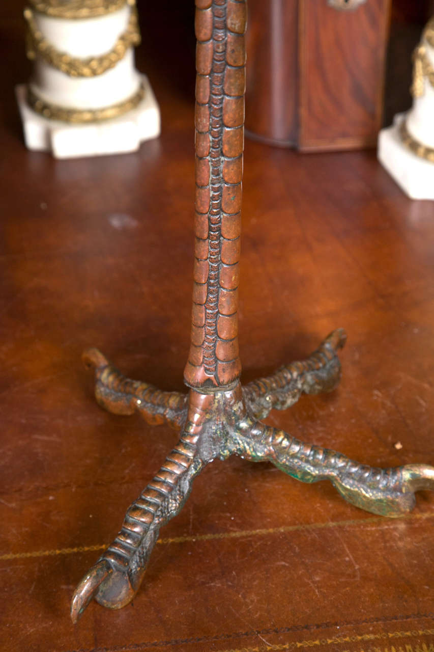 Outrageous Bird Leg Bronze  Candlestick In Excellent Condition In Woodbury, CT