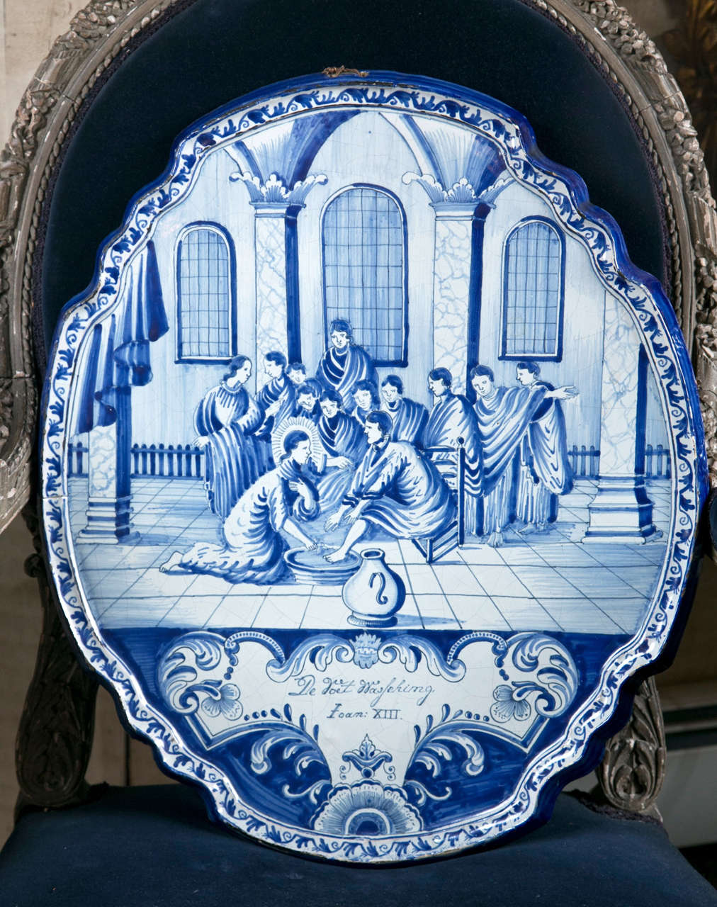 Porcelain Beautiful and Large Delft Plaque