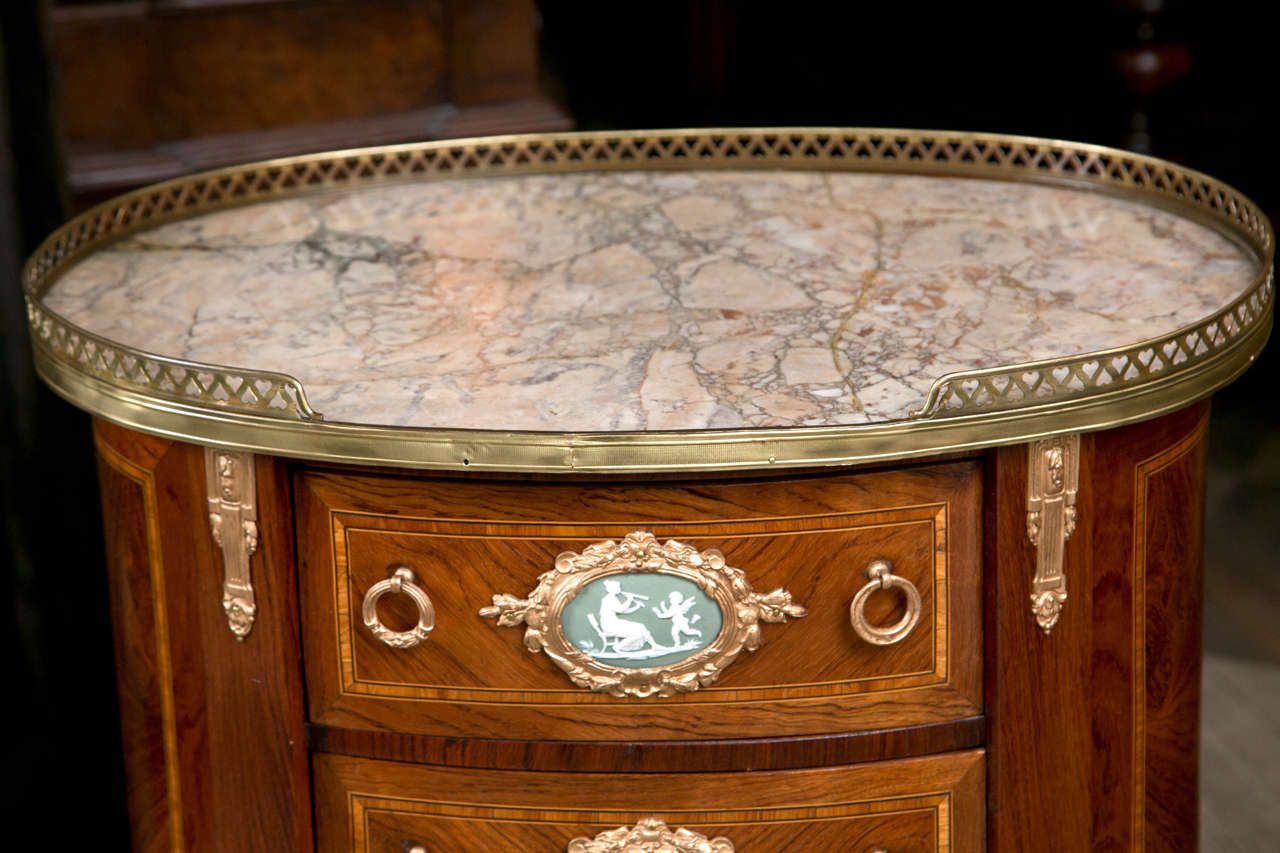 French Louis XV  Style  Marble Top Side  Table