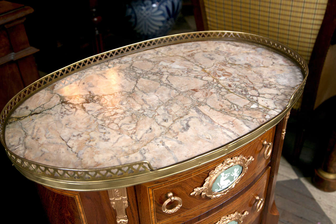 Mid-20th Century Louis XV  Style  Marble Top Side  Table