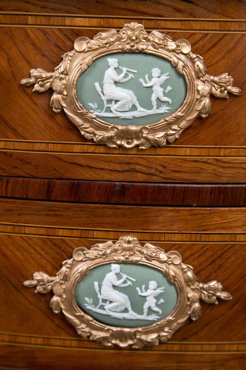 Mahogany Louis XV  Style  Marble Top Side  Table