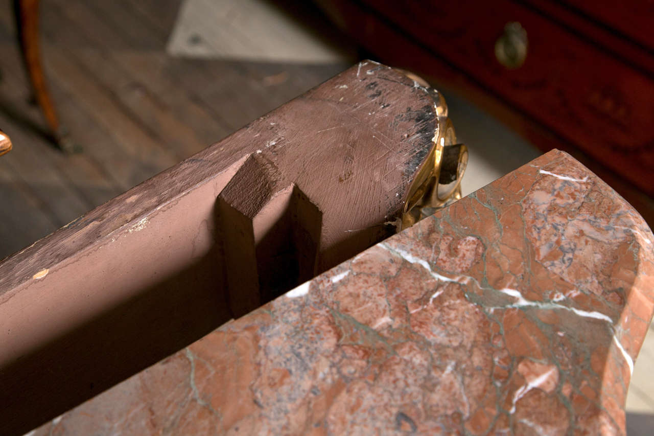 19th Century Rococo Marble Top Console 4