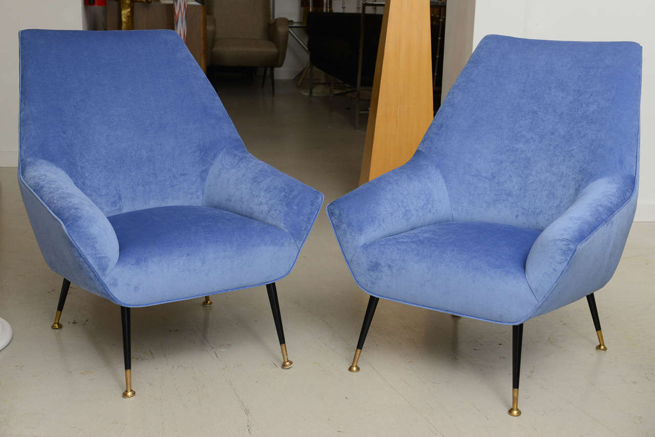 Pair of Vintage Italian Armchairs In Excellent Condition In West Palm Beach, FL