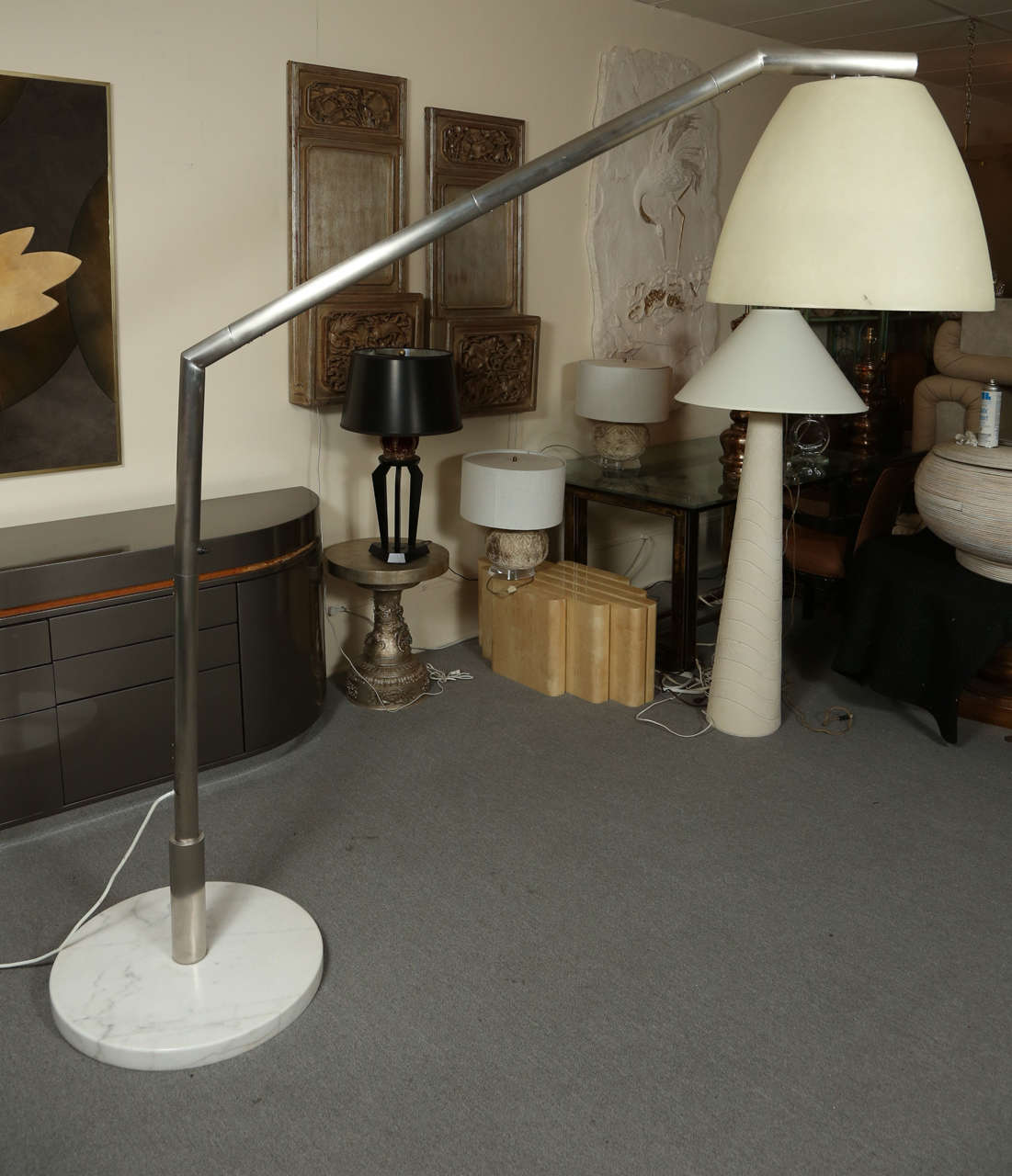 Monumental Cantilevered Italian Floor Lamp