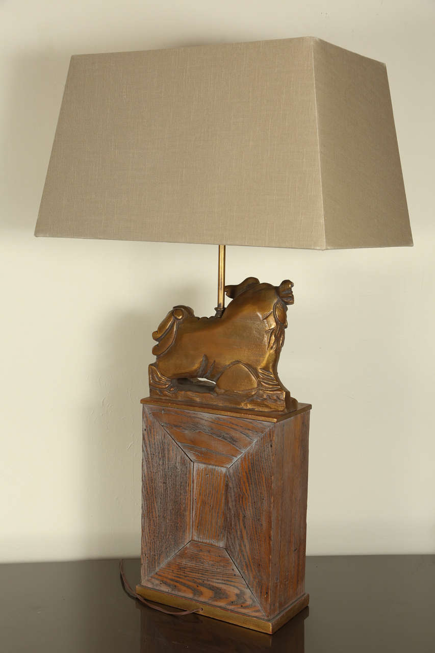 Pair of Stunning Lamps with Foo Dogs by James Mont 3