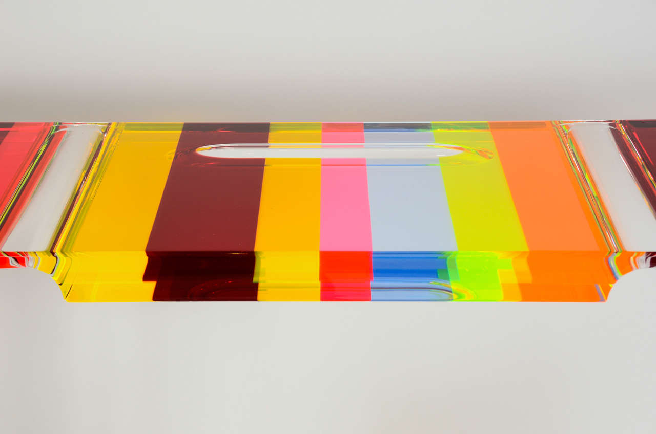 1980's Console in Acrylic, Attributed to Jean Claude Farhi 2