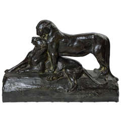 1930
s Maximilien Fiot Panthers in Bronze