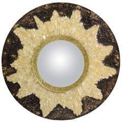 Convex Mirror in metal and Rock Crystal