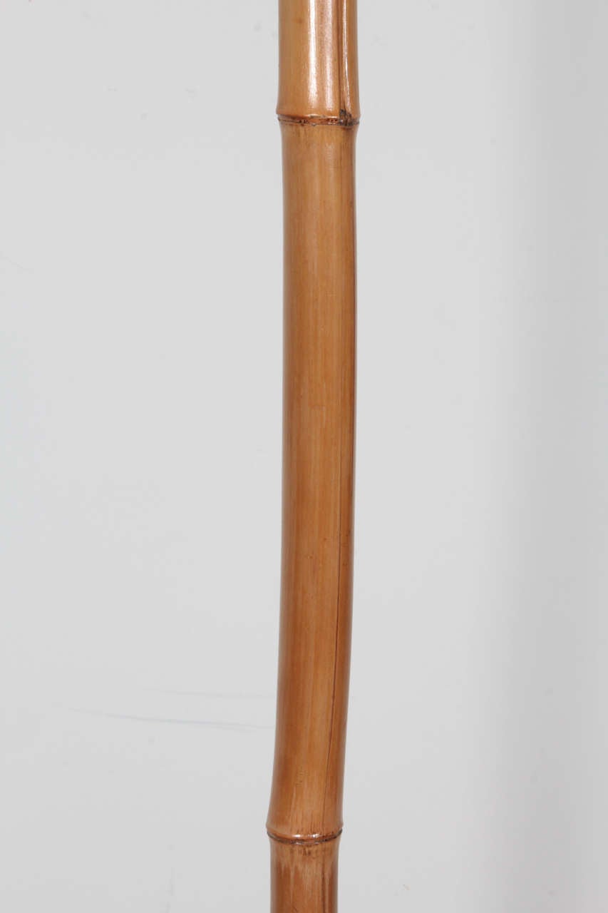 Bamboo Floor Lamp, Austria, 1950's In Excellent Condition For Sale In Hoboken, NJ