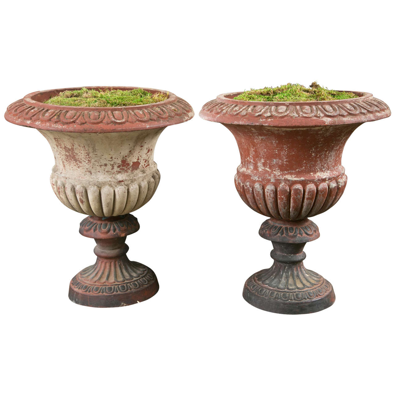 Pair of Terracotta Campana Style Urns For Sale