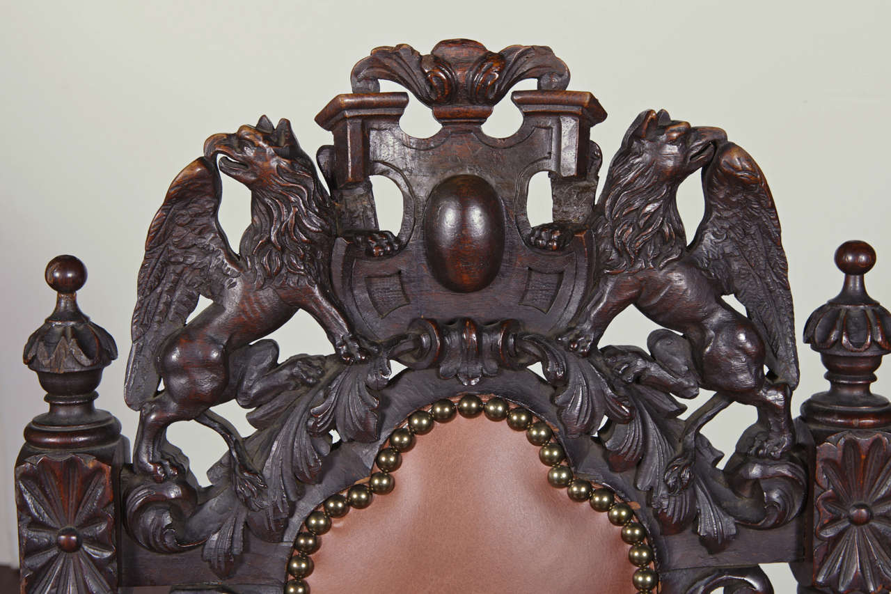 Paar spanische Beistellstühle im Barockstil 2