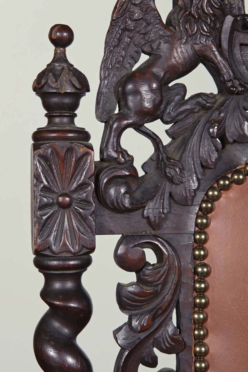 Paar spanische Beistellstühle im Barockstil 3