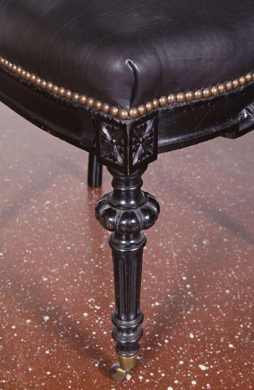 Pair of 19th c. Ebonized Side Chairs In Good Condition For Sale In Dallas, TX