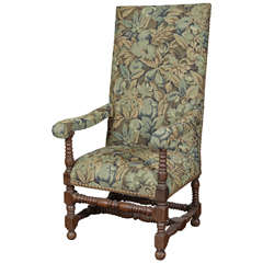 Louis XIII Style Tall-Back Armchair