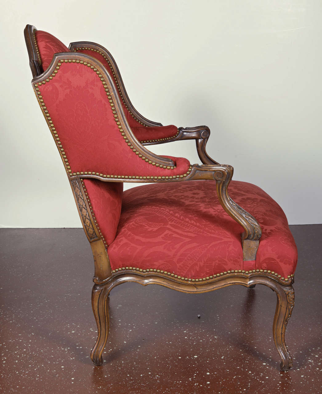 Louis XV French Provincial Style Wingback Chair