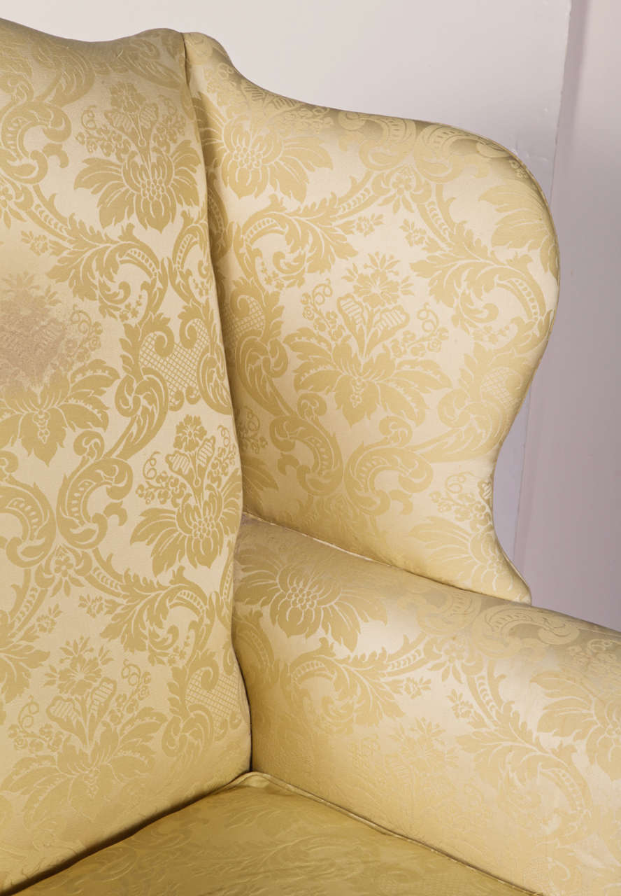 19th Century American Queen Anne Style Wingback Armchair 1