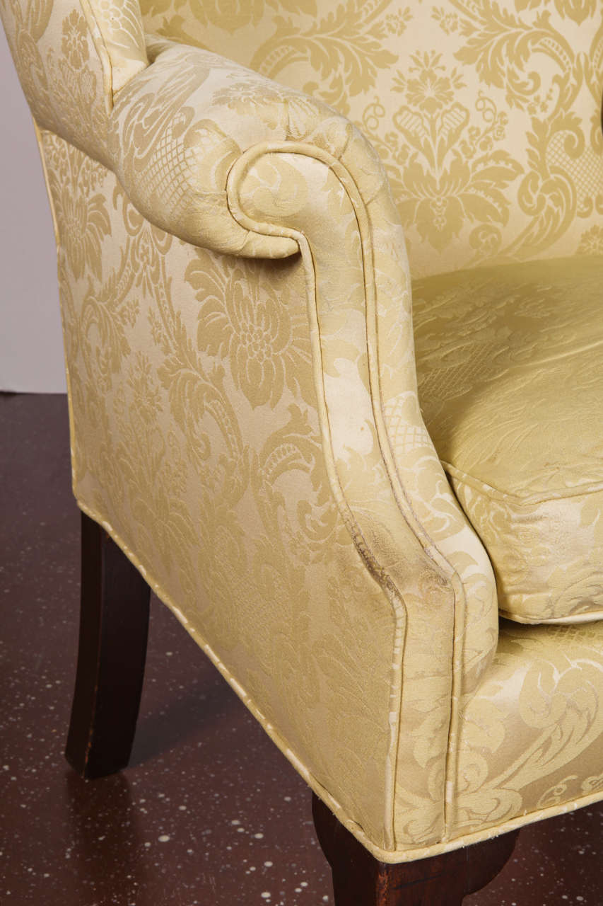 19th Century American Queen Anne Style Wingback Armchair 2