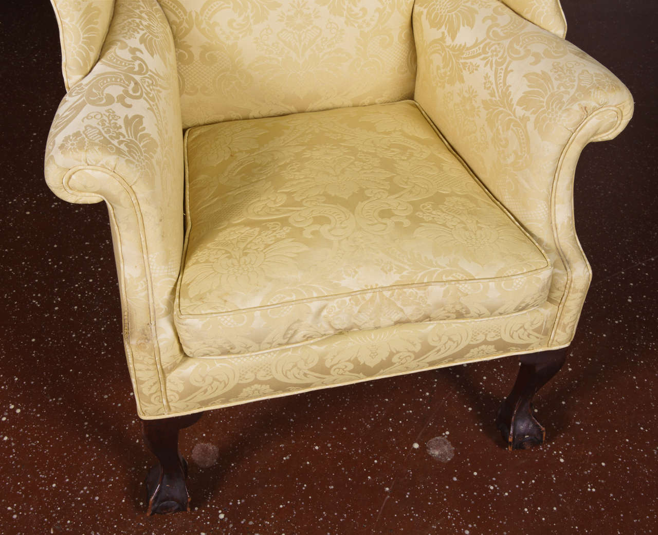 19th Century American Queen Anne Style Wingback Armchair 4