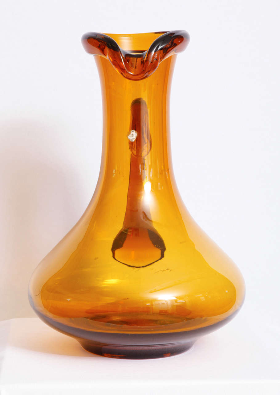 Mid-Century Modern EMPOLI, Monumental Glass Carafe For Sale