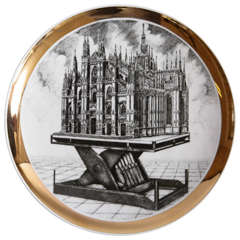 Vintage Piero Fornasetti - Decorative 'Da Rin' Series Plate