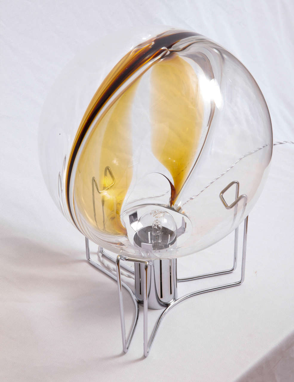 Mid-Century Modern Toni Zuccheri for VENINI, Membrana Table Lamp For Sale