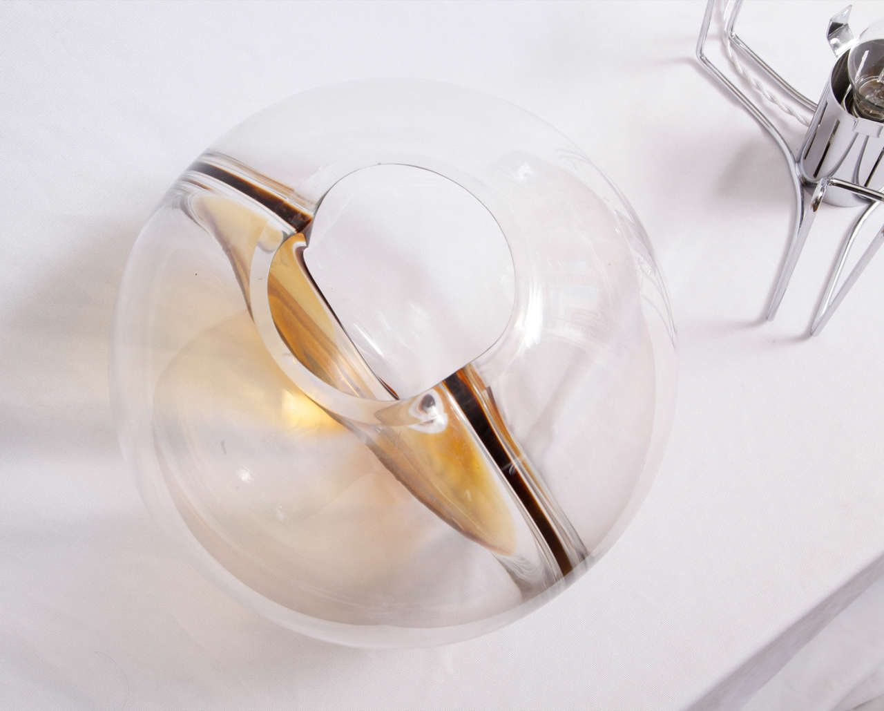 Chrome Toni Zuccheri for VENINI, Membrana Table Lamp For Sale