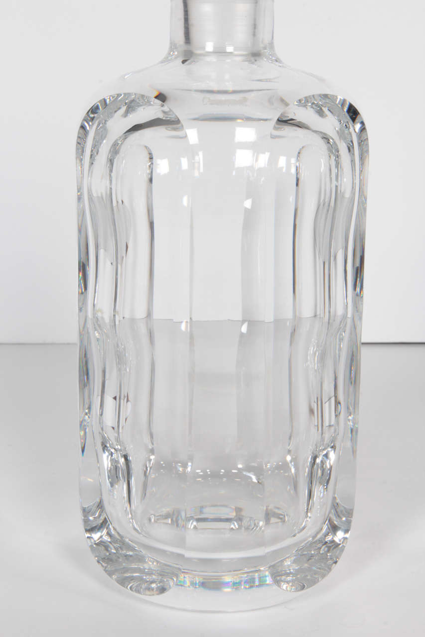 Swedish Pair of Crystal Decanters by Sven Palmqvist for Orrefors