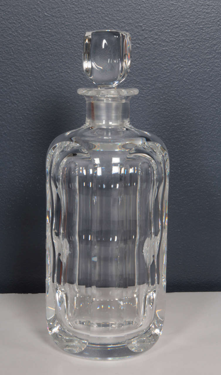 Mid-20th Century Pair of Crystal Decanters by Sven Palmqvist for Orrefors