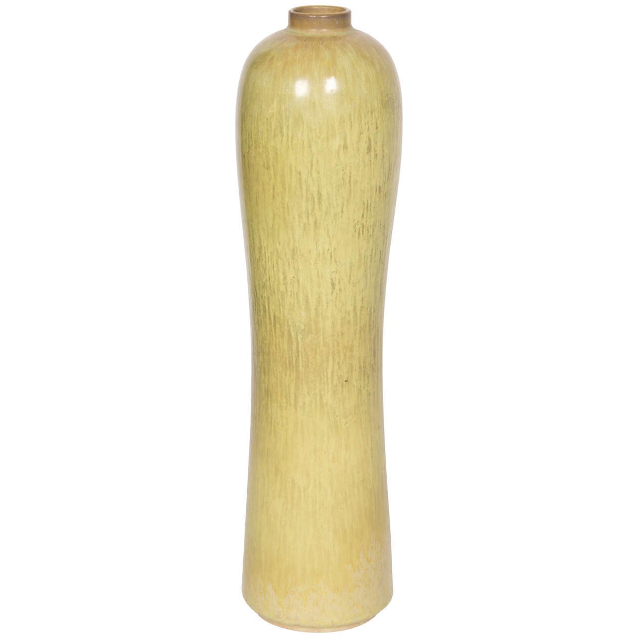 Chartreuse Ceramic Vase by Gunnar Nylund for Rorstrand For Sale