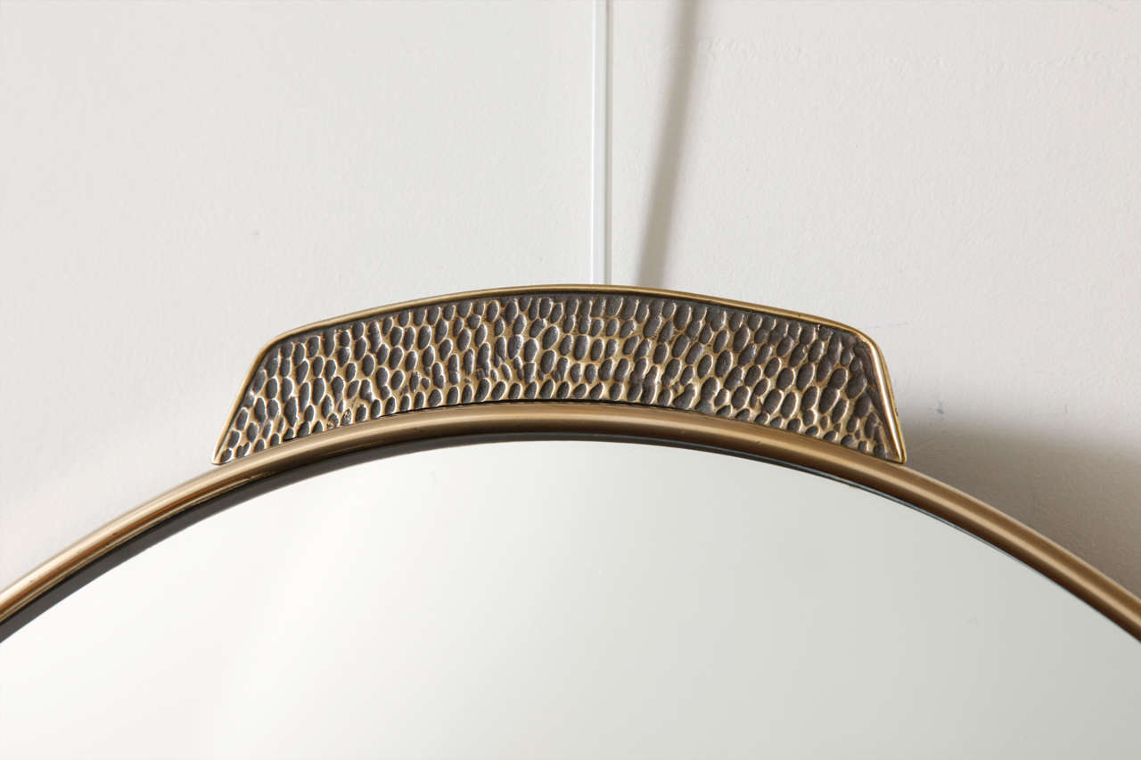 Mid-Century Modern Brass Italian Mirror