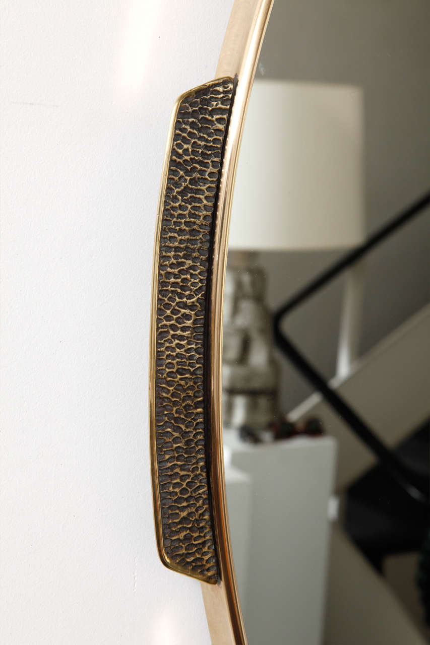 Mid-20th Century Brass Italian Mirror