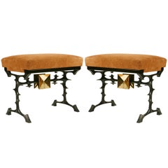 Vintage Pair of Stools by Peter Van Heeck