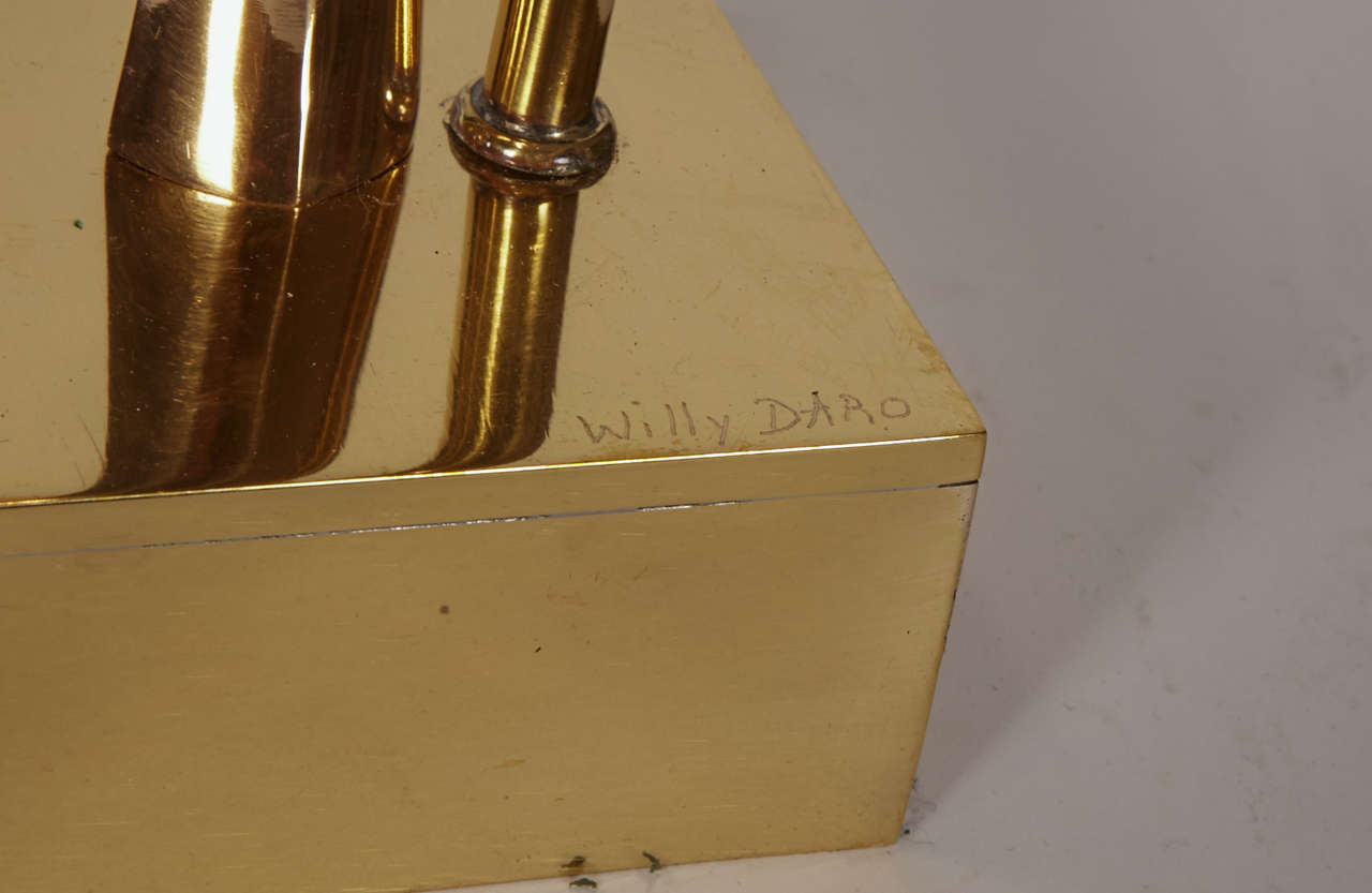 Fin du 20e siècle Paire de lampes de table en forme de paon par Willy Daro en vente