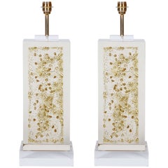 Pair of Lamps with Golden Inclusion by Romeo, Paris