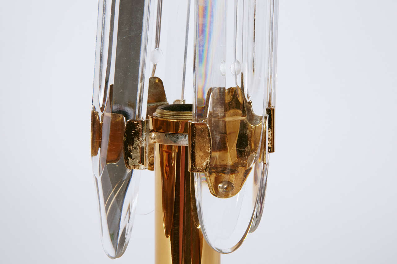 Brass Pair of Italian Lamps by Sciolari