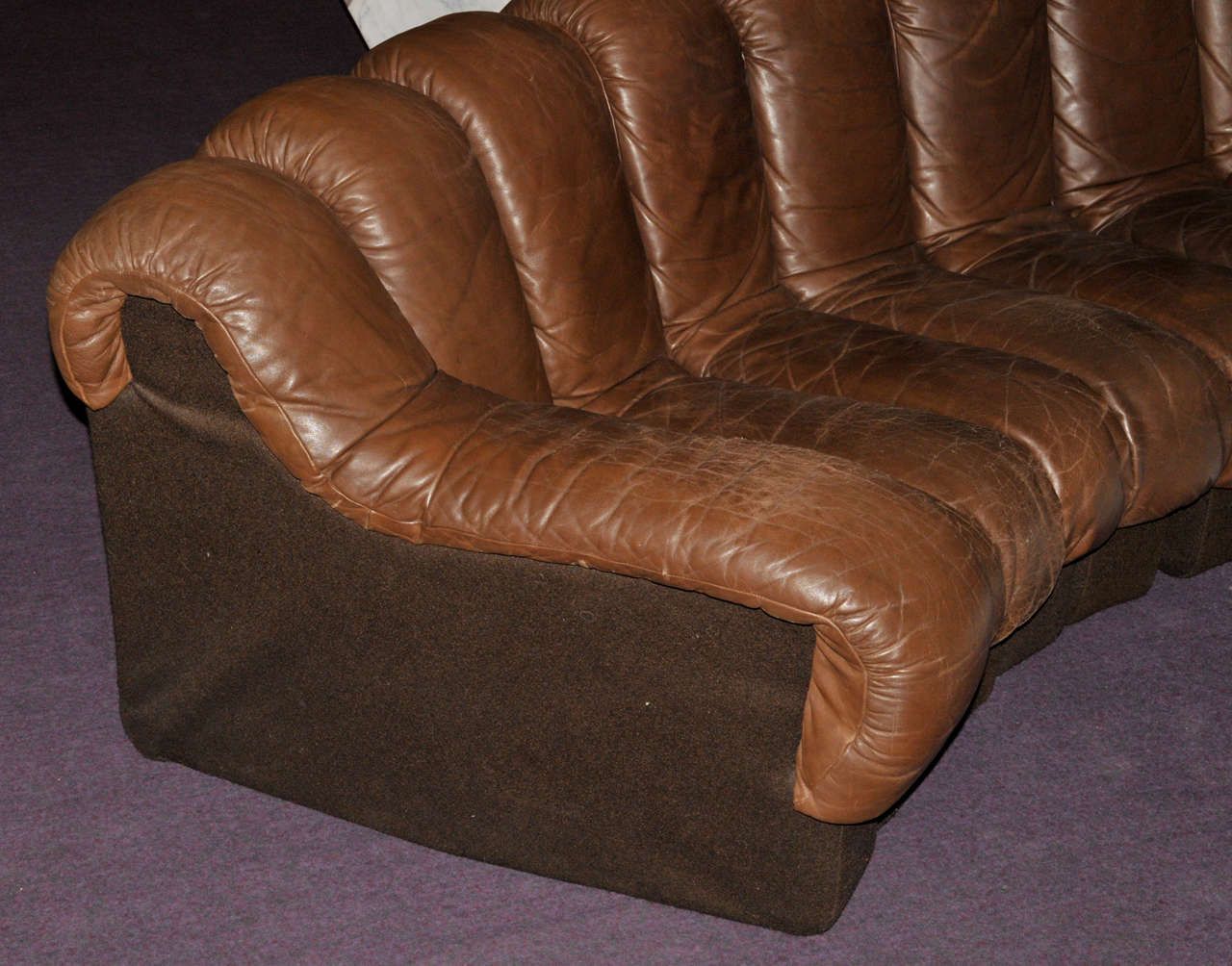 Leather 1970's Sofa by De Sede For Sale