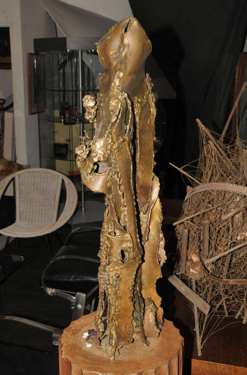 Mid-20th Century 1968 Brass Sculpture For Sale