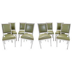 Antique Louis XVI Style Dining Chairs Set of Eight
